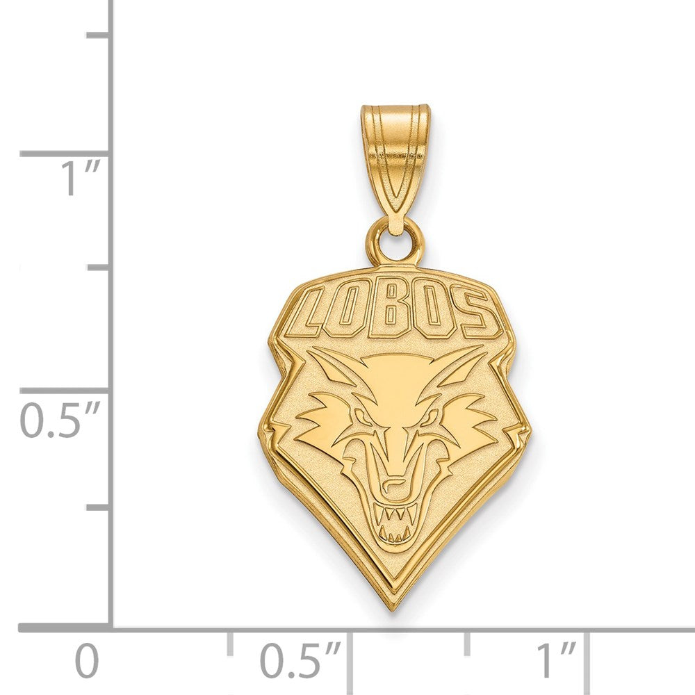 14k Yellow Gold Logoart University Of New Mexico Large Pendant
