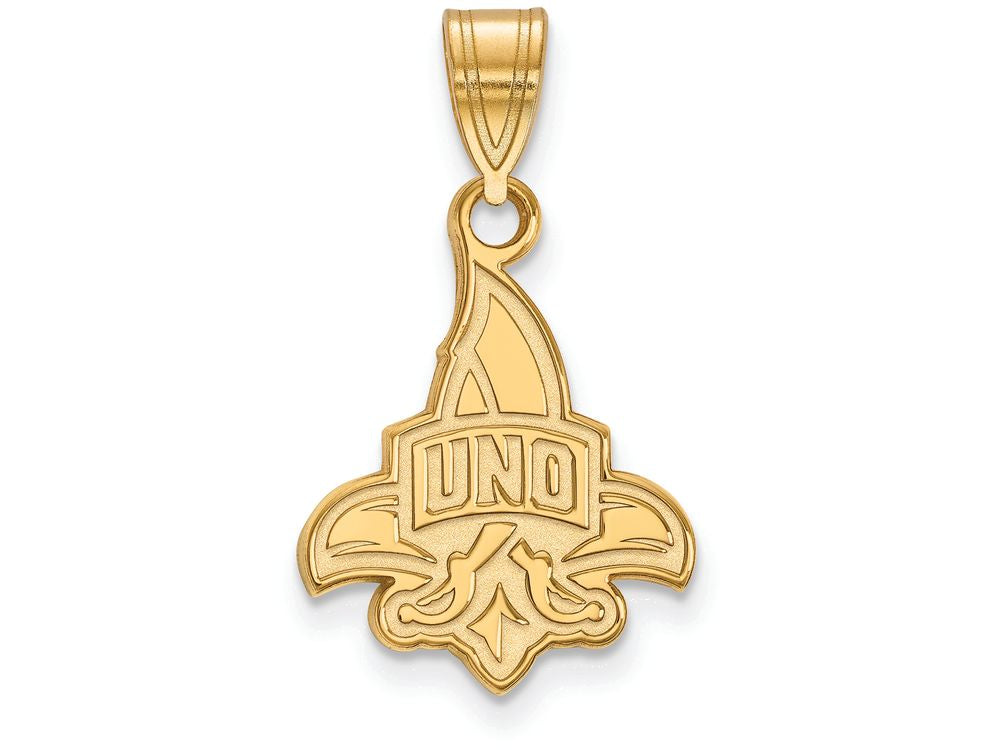 14k Yellow Gold Logoart University Of New Orleans Medium Pendant