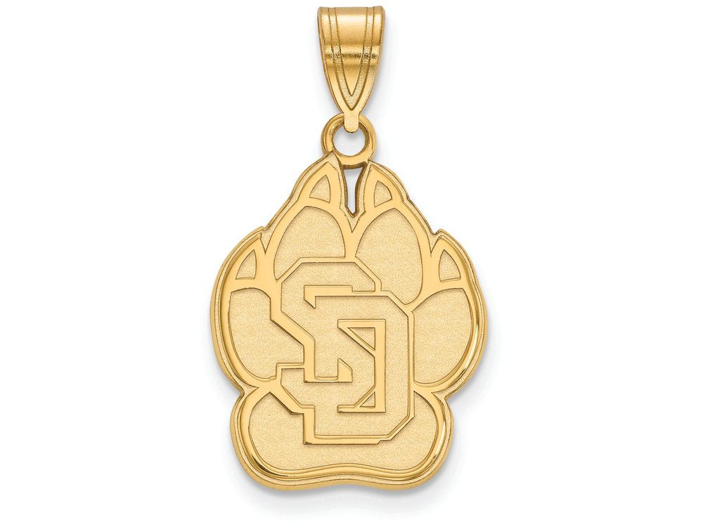 14k Yellow Gold Logoart University Of South Dakota Large Pendant