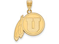 14k Yellow Gold Logoart University Of Utah Large Pendant
