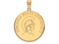 14k Yellow Gold Logoart Virginia State University Extra Large  Disc Pendant