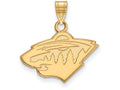 14k Yellow Gold Nhl Logoart Minnesota Wild Small Pendant