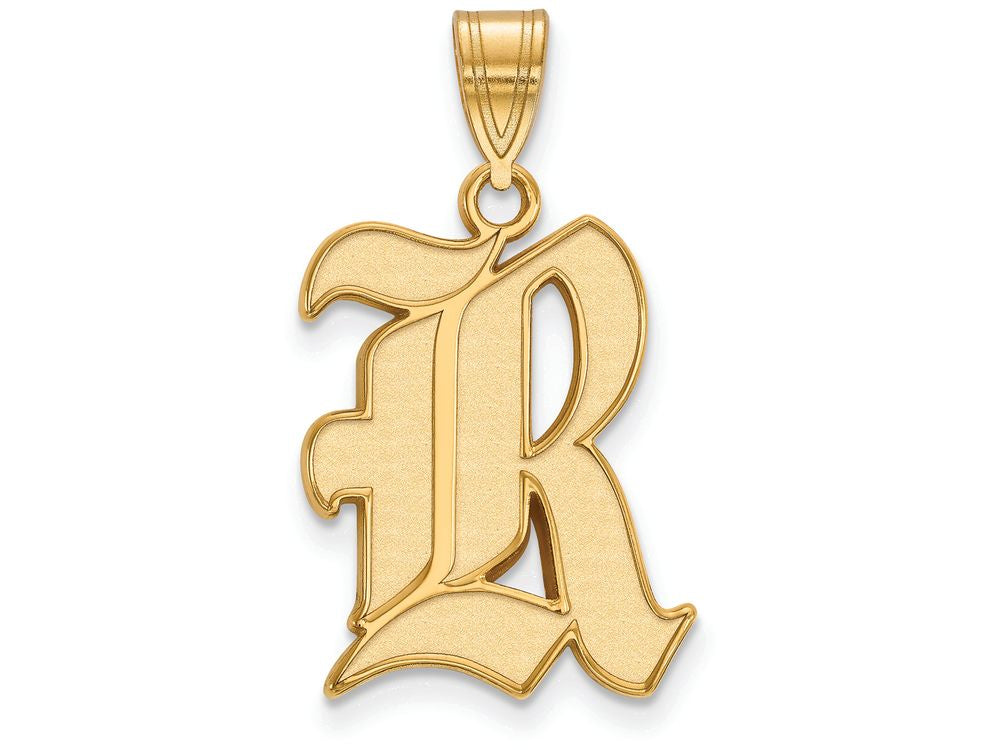 14k Yellow Gold Logoart Rice University Large Pendant