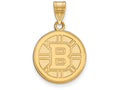 14k Yellow Gold Nhl Logoart Boston Bruins Medium Pendant