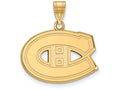 14k Yellow Gold Nhl Logoart Montreal Canadiens Medium Pendant