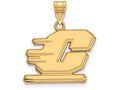 14k Yellow Gold Logoart Central Michigan University Medium Pendant