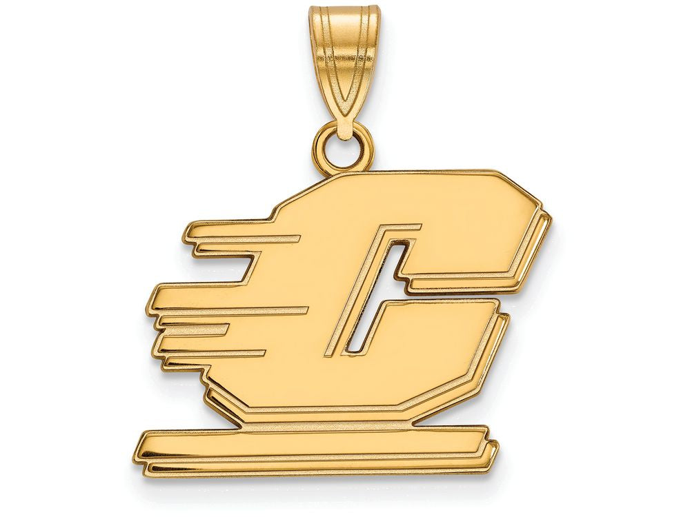 14k Yellow Gold Logoart Central Michigan University Medium Pendant