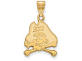 14k Yellow Gold Logoart East Carolina University Medium Pendant