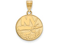 14k Yellow Gold Nhl Logoart New York Islanders Medium Pendant