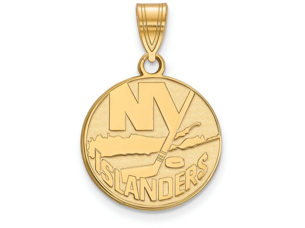 14k Yellow Gold Nhl Logoart New York Islanders Medium Pendant