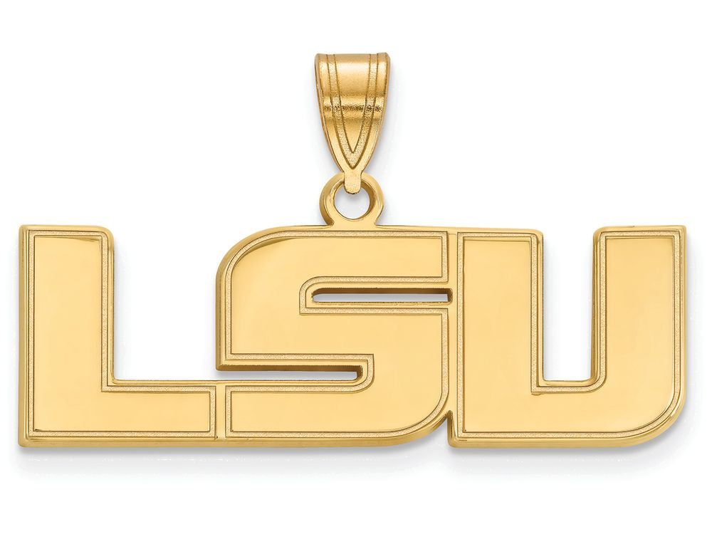 14k Yellow Gold Logoart Louisiana State University Medium Pendant