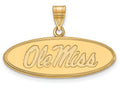 14k Yellow Gold Logoart University Of Mississippi Medium Pendant