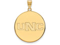14k Yellow Gold Logoart University Of Northern Colorado Extra Large  Disc Pendant