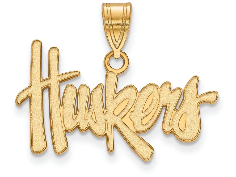 14k Yellow Gold Logoart University Of Nebraska Medium Pendant