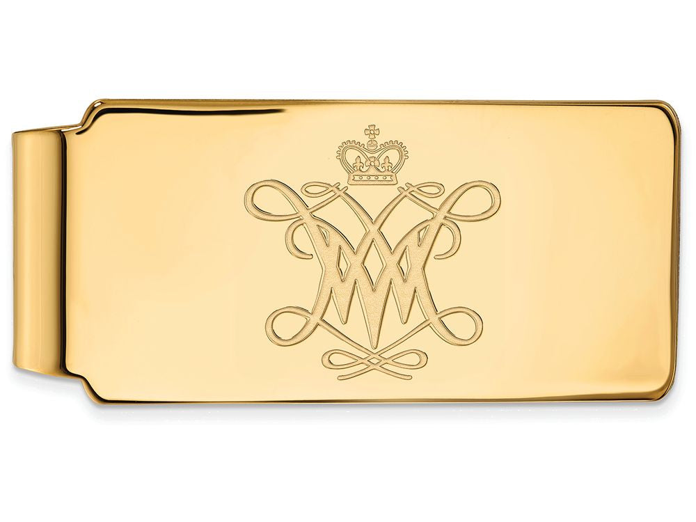 14k Yellow Gold Logoart William And Mary Money Clip