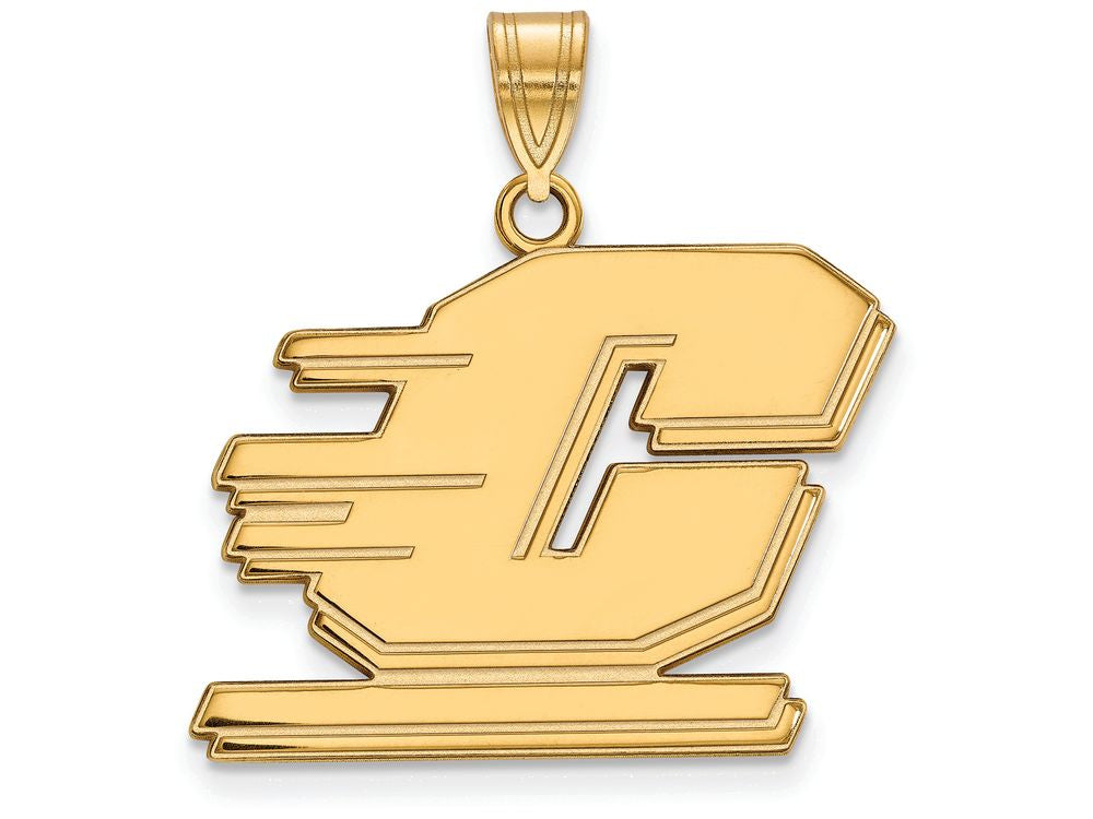 14k Yellow Gold Logoart Central Michigan University Large Pendant