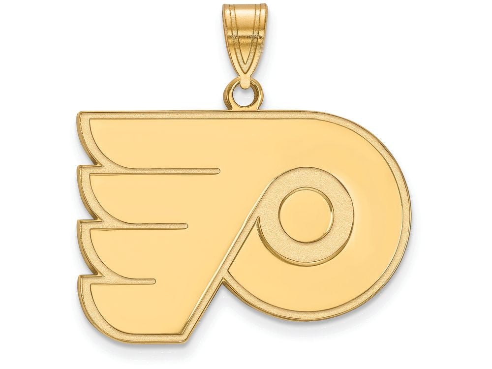 14k Yellow Gold Nhl Logoart Philadelphia Flyers Large Pendant