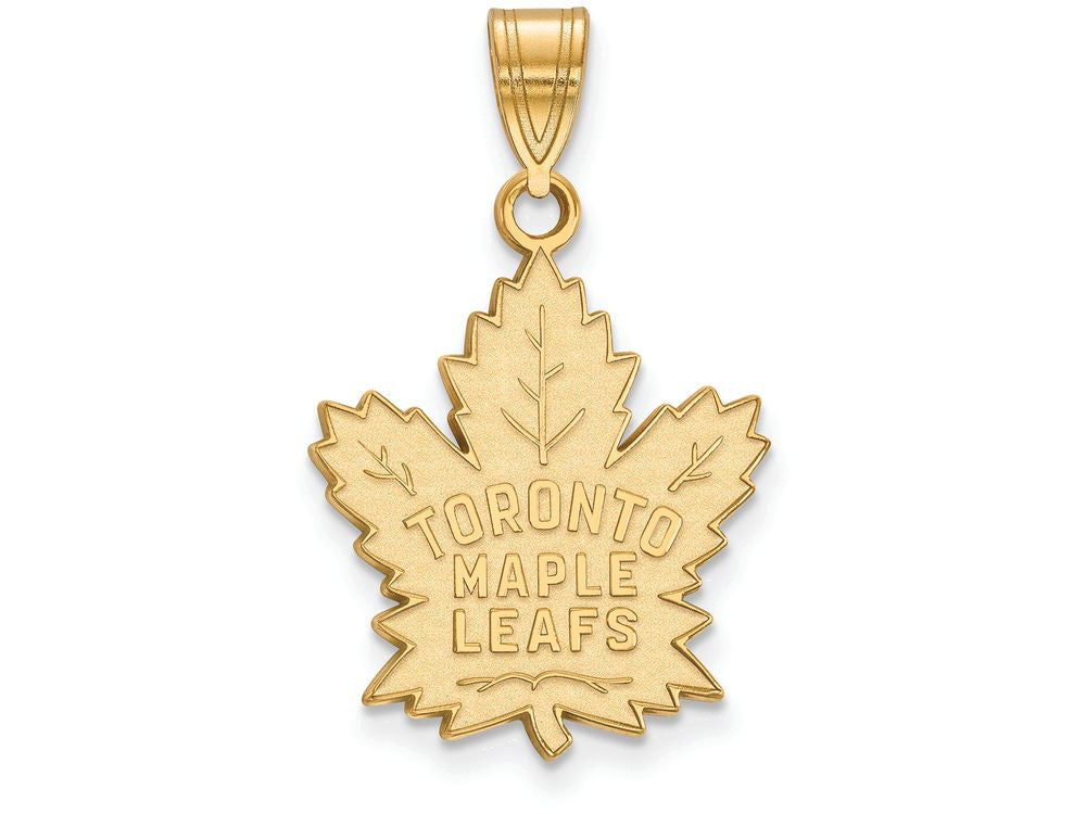 14k Yellow Gold Nhl Logoart Toronto Maple Leafs Large Pendant
