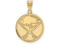 14k Yellow Gold Nhl Logoart Buffalo Sabres Large Pendant
