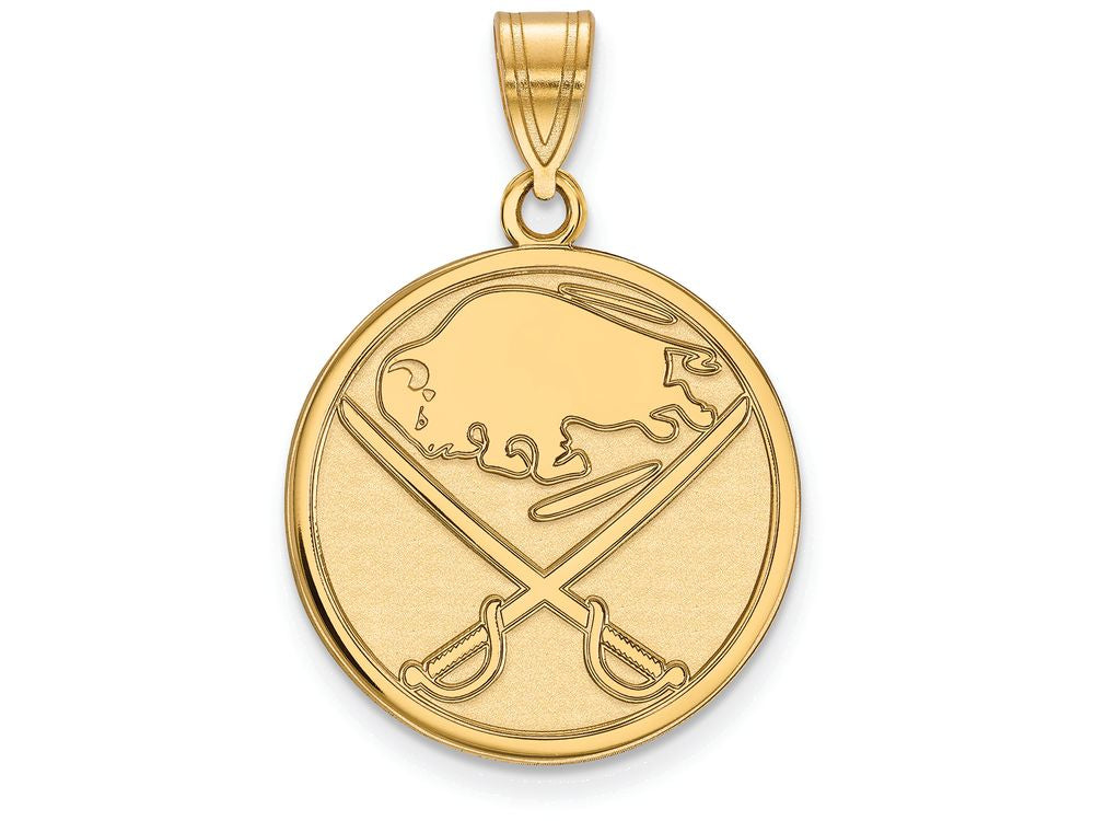 14k Yellow Gold Nhl Logoart Buffalo Sabres Large Pendant