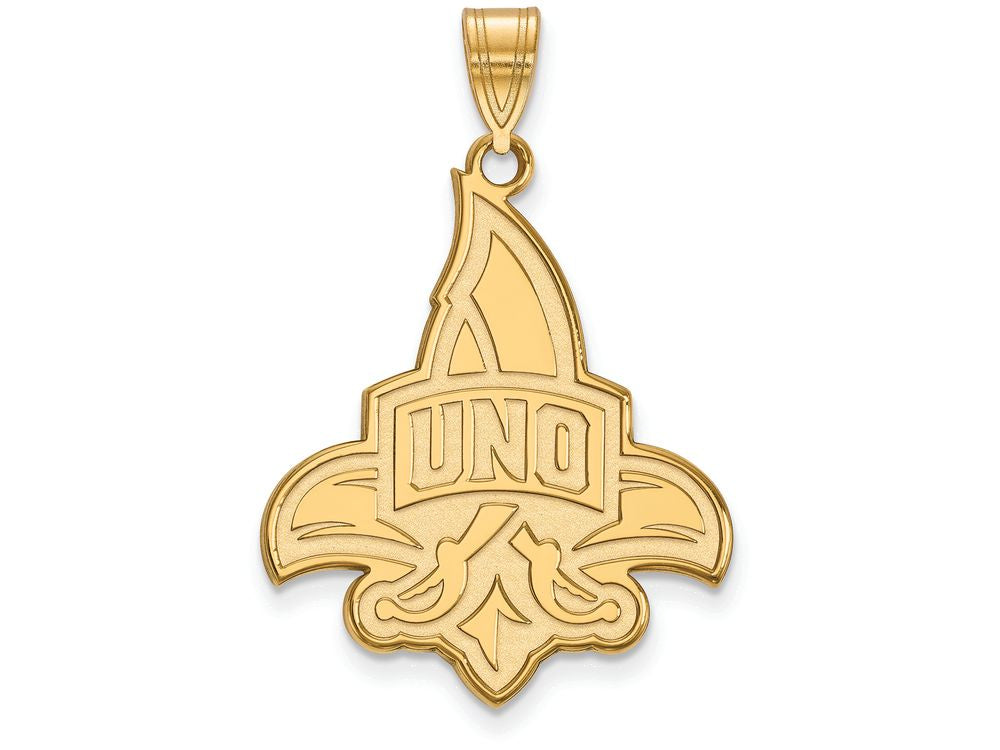 14k Yellow Gold Logoart University Of New Orleans Extra Large  Pendant