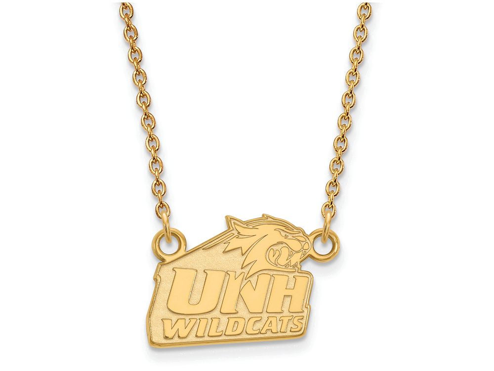 14k Yellow Gold Logoart University Of New Hampshire Small Pendant Necklace