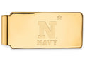 14k Yellow Gold Logoart Navy Money Clip