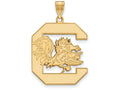 14k Yellow Gold Logoart University Of South Carolina Extra Large  Pendant