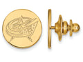 14k Yellow Gold Nhl Logoart Columbus Blue Jackets Lapel Pin