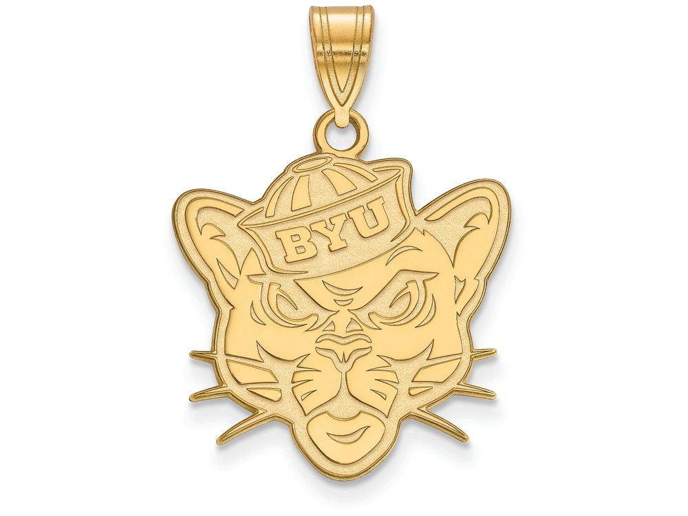 14k Yellow Gold Logoart Brigham Young University Large Pendant