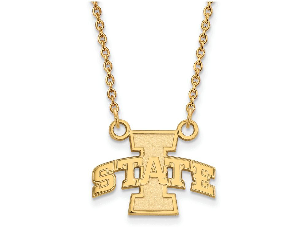 14k Yellow Gold Logoart Iowa State University Small Pendant Necklace