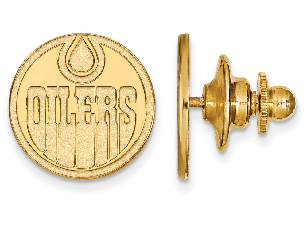 14k Yellow Gold Nhl Logoart Edmonton Oilers Lapel Pin