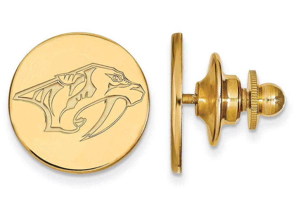 14k Yellow Gold Nhl Logoart Nashville Predators Lapel Pin