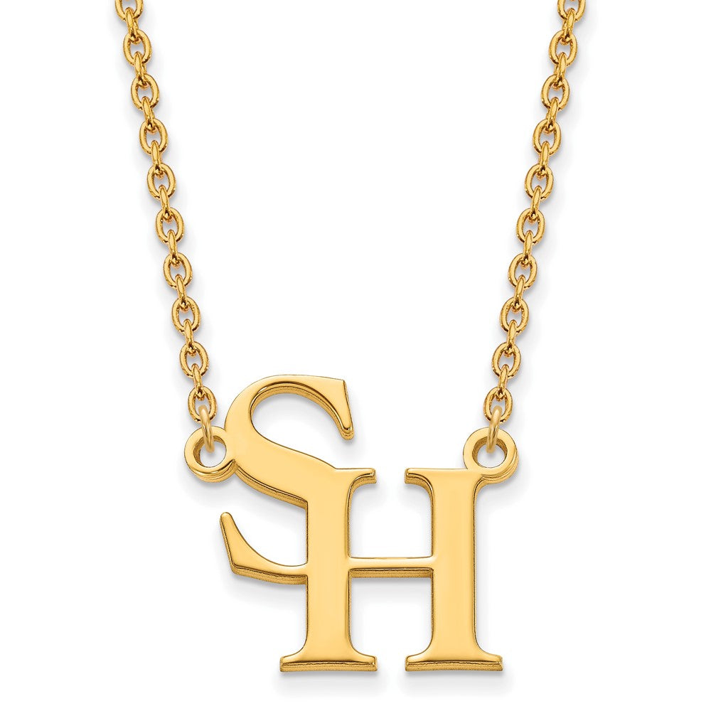 14k Yellow Gold Logoart Sam Houston State University Large Pendant Necklace