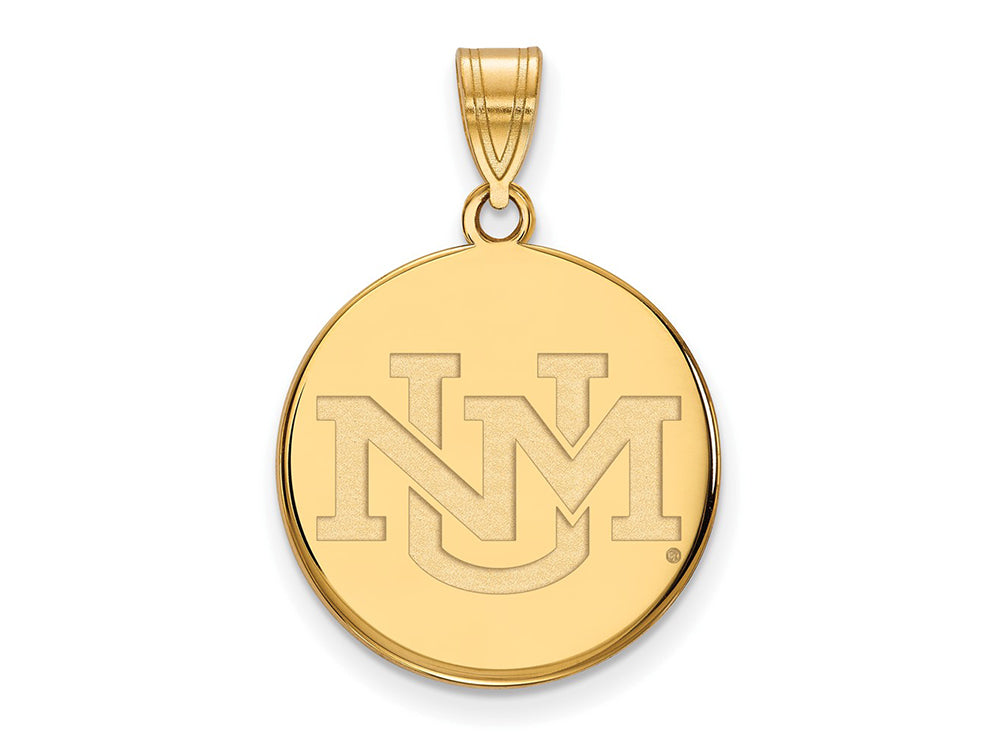14k Yellow Gold Logoart University Of New Mexico Large Pendant