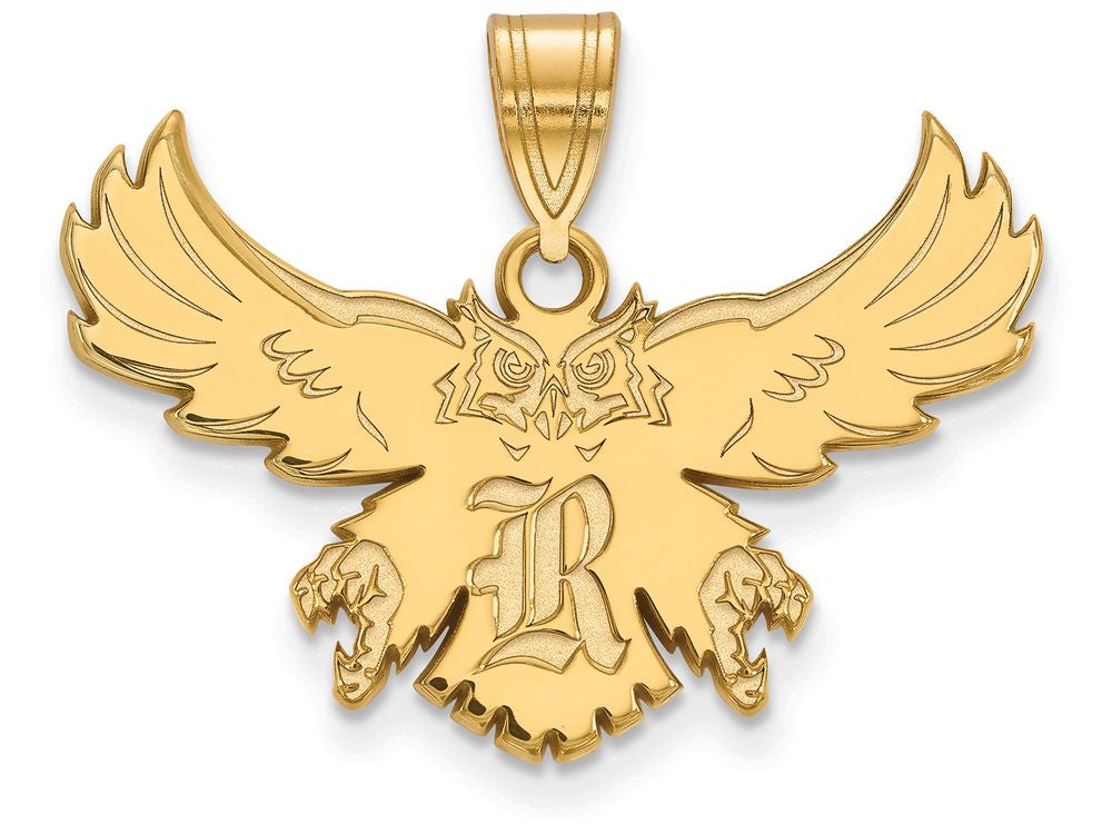 14k Yellow Gold Logoart Rice University Large Pendant