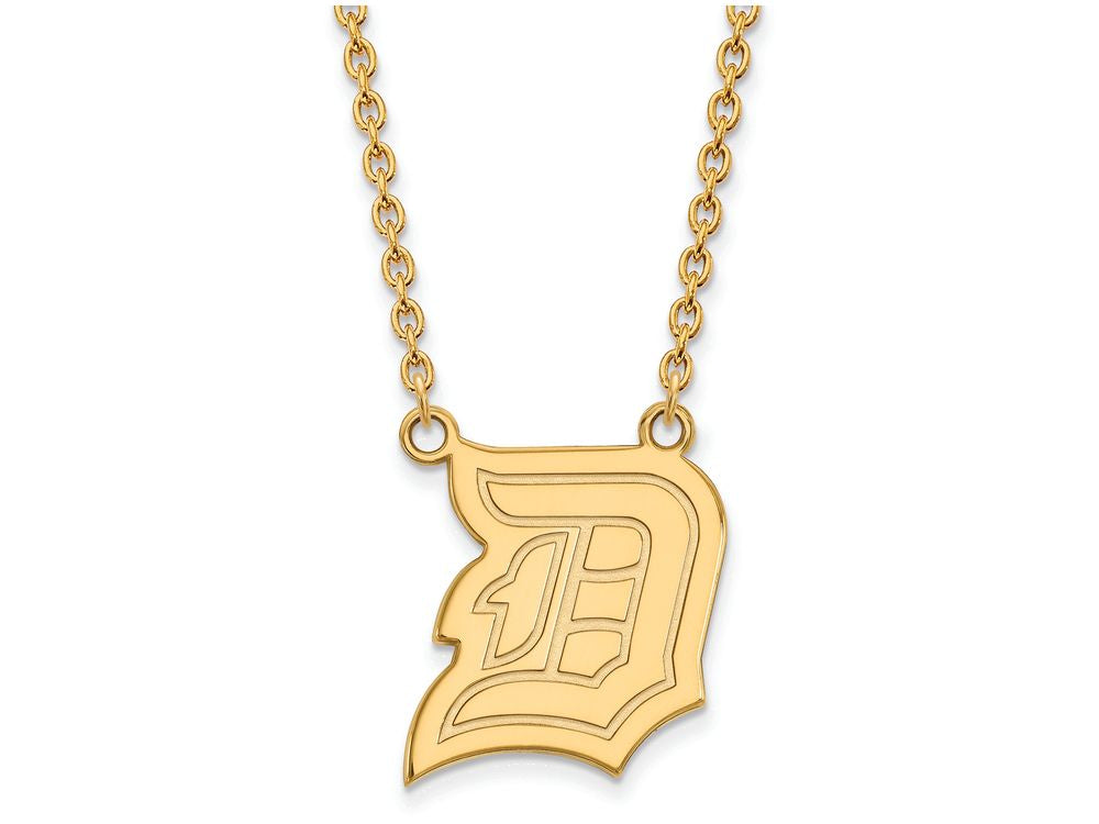 14k Yellow Gold Logoart Duquesne University Large Pendant Necklace