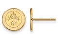 14k Yellow Gold Nhl Logoart Winnipeg Jets Extra Small Post Earrings
