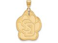 14k Yellow Gold Logoart University Of South Dakota Extra Large  Pendant