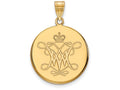 14k Yellow Gold Logoart William And Mary Large Disc Pendant