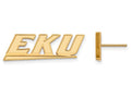 14k Yellow Gold Logoart Eastern Kentucky University Small Post Earrings