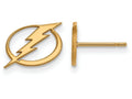 14k Yellow Gold Nhl Logoart Tampa Bay Lightning Extra Small Post Earrings