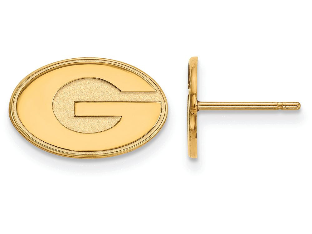 14k Yellow Gold Logoart University Of Georgia Extra Small Post Earrings