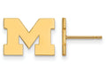 14k Yellow Gold Logoart Michigan (univ Of) Extra Small Post Earrings