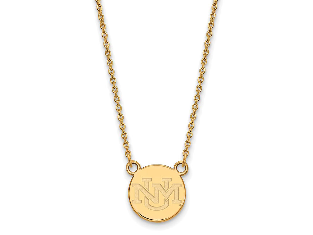 14k Yellow Gold Logoart University Of New Mexico Small Pendant Necklace