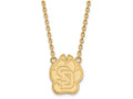 14k Yellow Gold Logoart University Of South Dakota Large Pendant Necklace