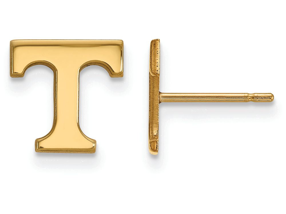 14k Yellow Gold Logoart University Of Tennessee Extra Small Post Earrings