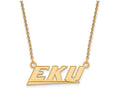 14k Yellow Gold Logoart Eastern Kentucky University Small Pendant Necklace