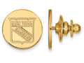14k Yellow Gold Nhl Logoart New York Rangers Lapel Pin