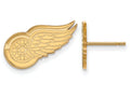 14k Yellow Gold Nhl Logoart Detroit Red Wings Small Post Earrings